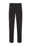 Dolce & Gabbana Black men's cotton gabardine trousers - 97% viscose, 3% polyamide. zipper, button. two side pockets, two back pockets with flaps. Country of manufacture: Italy. Care: specialized cleaning - photo 1