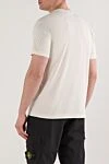 Футболка біла з короткими рукавами з бавовняного трикотажу Stone Island - логотип бренду. 100% бавовна. Країна виробник: Італія. Догляд: спеціалізоване чищення - фото 4