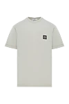 Stone Island Футболка світло-оливкова з короткими рукавами з бавовняного трикотажу - логотип бренду. 100% бавовна. Країна виробник: Італія. Догляд: спеціалізоване чищення - фото 1