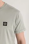 Stone Island Футболка світло-оливкова з короткими рукавами з бавовняного трикотажу - логотип бренду. 100% бавовна. Країна виробник: Італія. Догляд: спеціалізоване чищення - фото 5