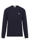 Stone Island Blue cotton jersey sweatshirt - Decoration: brand logo. Material: 100% cotton. Country of manufacture: Italy. Care: specialized cleaning - photo 1