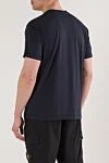 Футболка синя з короткими рукавами з бавовняного трикотажу Stone Island - логотип бренду. 100% бавовна. Країна виробник: Італія. Догляд: спеціалізоване чищення - фото 4