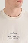 Stone Island Футболка біла з короткими рукавами з чесаної органічної бавовни - логотип бренду. 100% бавовна. Країна виробник: Італія. Догляд: спеціалізоване чищення - фото 5