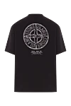Футболка чорна з короткими рукавами з чесаної органічної бавовни Stone Island - логотип бренду. 100% бавовна. Країна виробник: Італія. Догляд: спеціалізоване чищення - фото 6