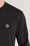 Stone Island Свитшот черного цвета из хлопкового трикотажа - логотип бренда. 100% хлопок. Страна производитель: Италия. Уход: специализированная чистка - фото 5