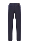 Men's dark blue stretch denim jeans with a regular fit Scissor Scriptor - 98% cotton, 2% polyurethane. button, zipper. 5 pockets. Country of manufacture: Italy. Care: specialized cleaning - photo 2