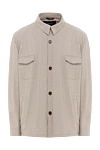 Tombolini Men's beige overshort shirt jacket with patch pockets - 98% wool, 2% polyamide. buttons. two chest pockets, two welt pockets. Country of manufacture: Italy. Care: specialized cleaning - photo 1