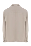 Men's beige overshort shirt jacket with patch pockets Tombolini - 98% wool, 2% polyamide. buttons. two chest pockets, two welt pockets. Country of manufacture: Italy. Care: specialized cleaning - photo 2