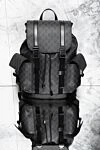 Men's backpack made from signature GG Supreme fabric with leather trim Gucci - Decoration: Web stripe. Material: GG Supreme fabric, genuine leather. Closure: Drawstring with flap. Two side pockets with buckle closures. Fabric shoulder straps. Country of manufacture: Italy. Care: specialized cleaning - photo 2