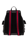 Men's backpack made from signature GG Supreme fabric with leather trim Gucci - Decoration: Web stripe. Material: GG Supreme fabric, genuine leather. Closure: Drawstring with flap. Two side pockets with buckle closures. Fabric shoulder straps. Country of manufacture: Italy. Care: specialized cleaning - photo 6