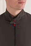 Kiton Чоловіча куртка-бомбер у коричневому кольорі з коміром-стійкою - червоні деталі. 100% поліамід. блискавка. дві бічні кишені. Країна виробник: Італія. Догляд: спеціалізоване чищення - фото 5