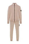 Stone Island Спортивный костюм из хлопкового флиса с боковыми карманами бежевый - эмблема бренда. 100% хлопок. молния. два боковых кармана. Страна производитель: Италия. Уход: специализированная чистка - фото 1