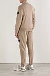 Спортивный костюм из хлопкового флиса с боковыми карманами бежевый Stone Island - эмблема бренда. 100% хлопок. молния. два боковых кармана. Страна производитель: Италия. Уход: специализированная чистка - фото 4