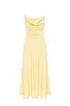 Balmain Довга жовта сукня на бретельках із шовкового атласу - 100% шовк. Країна виробник: Італія. Догляд: спеціалізоване чищення - фото 1