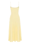 Довга жовта сукня на бретельках із шовкового атласу Balmain - 100% шовк. Країна виробник: Італія. Догляд: спеціалізоване чищення - фото 6