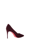 Культовые туфли-лодочки Sporty Kate бордовые из велюра Christian Louboutin - культовый логотип CL. 100% телячья кожа. Высота каблука: 85 мм. Страна производитель: Франция. Уход: специализированная чистка - фото 4
