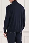 Мужской кардиган на молнии с воротником-стойкой синий Gran Sasso - 100% шерсть. молния. Страна производитель: Италия. Уход: специализированная чистка - фото 4
