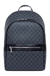 Gucci Porter medium backpack in gray - Decoration: Red and blue Web stripe. Material: 100% polyamide. Size: W 28 x H 44 x D 15.5 cm. Zipper. Strap Length: Adjustable Web shoulder straps. Front zippered pocket. Country of manufacture: Italy. Care: specialized cleaning - photo 1