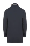 Men's dark blue insulated fur parka with a stand-up collar Seraphin - Decoration: fur collar. Additional: hood. 90% polyamide, 10% genuine leather, 100% genuine fur. zipper, snap. two side pockets. Country of manufacture: Italy. Care: specialized cleaning - photo 6