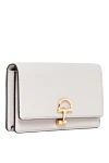 Gucci Кошелек Half Horsebit на цепочке белого цвета - логотип бренда. 100% натуральная кожа. Размеры: 7,8