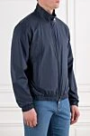 Loro Piana Windmate Reversible Bomber Jacket in Navy - Decoration: brand logo. 100% polyamide, 100% cashmere. zipper. two side pockets. Country of manufacture: Italy. Care: specialized cleaning - photo 3