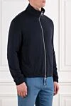 Windmate Reversible Bomber Jacket in Navy Loro Piana - Decoration: brand logo. 100% polyamide, 100% cashmere. zipper. two side pockets. Country of manufacture: Italy. Care: specialized cleaning - photo 6