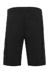 Skinny black Bermuda cargo shorts with zip pockets Stone Island - Decoration: