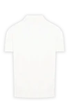 White knitted polo shirt with short sleeves and no fastening Cesare di Napoli - Decoration: brand logo. Material: 100% cotton. Country of manufacture: Italy. Care: specialized cleaning - photo 6