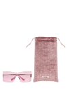 Miu Miu Streamlined goggles with a purple panoramic lens and silver monogram - Decoration: brand logo. Material: metal. pink. Country of manufacture: Italy. Care: specialized cleaning - photo 5