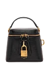 Balmain Pulse Vanity Black Leather Trunk Bag with Gold Padlock - Decoration: Metal side plates with engraved