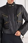 Balmain Leather jacket - Country of manufacture: Italy. Care: specialized cleaning - photo 5
