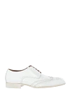 Armani Men's white leather shoes - Perforation. 100% leather. Lace-up. Interior: Leather. Insole: Leather. Heel height: 2cm. Outsole: Other materials. Country of manufacture: Italy. Care: specialized cleaning - photo 1