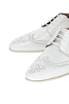 Armani Men's white leather shoes - Perforation. 100% leather. Lace-up. Interior: Leather. Insole: Leather. Heel height: 2cm. Outsole: Other materials. Country of manufacture: Italy. Care: specialized cleaning - photo 5