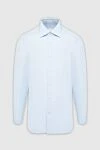 Kiton Blue cotton shirt for men - 100% cotton. Closure: buttons. Country of manufacture: Italy. Care: specialized cleaning - photo 1