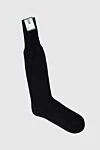 Zimmerli Men's black cotton socks - logo print. 100% cotton. Country of manufacture: Italy. Care: specialized cleaning - photo 1