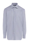 Kiton Men's blue cotton shirt - stripe pattern;. 100% cotton. no. Closure: buttons. Country of manufacture: Italy. Care: specialized cleaning - photo 1