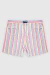 Pink men's beach shorts made of cotton and nylon Vilebrequin - stripe pattern. two side pockets, one back pocket. cotton, nylon. Closure: drawstring. Country of manufacture: Italy. Care: specialized cleaning - photo 6