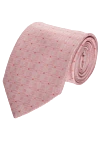 Canali Pink silk tie for men - print. 100% silk. Size: 150x8 cm. Country of manufacture: Italy. Care: specialized cleaning - photo 1