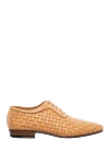 A.Testoni Beige men's shoes made of leather - Weave, embossed logo. 100% leather. Interior: Leather. Insole: Leather. Heel height: 2.5cm. Outsole: Other materials. Country of manufacture: Italy. Care: specialized cleaning - photo 1