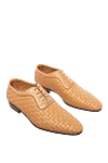 A.Testoni Beige men's shoes made of leather - Weave, embossed logo. 100% leather. Interior: Leather. Insole: Leather. Heel height: 2.5cm. Outsole: Other materials. Country of manufacture: Italy. Care: specialized cleaning - photo 3