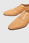 A.Testoni Beige men's shoes made of leather - Weave, embossed logo. 100% leather. Interior: Leather. Insole: Leather. Heel height: 2.5cm. Outsole: Other materials. Country of manufacture: Italy. Care: specialized cleaning - photo 5