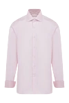 Brioni Pink cotton shirt for men - Composition: 100% cotton. Closure: buttons. Country of manufacture: Italy. Care: specialized cleaning - photo 1