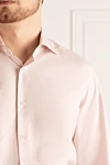 Brioni Pink cotton shirt for men - Composition: 100% cotton. Closure: buttons. Country of manufacture: Italy. Care: specialized cleaning - photo 5