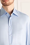 Van Laack Blue cotton shirt for men - 100% cotton. Closure: buttons. Country of manufacture: Italy. Care: specialized cleaning - photo 5