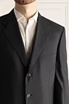 Brioni Gray wool and silk suit for men - Slit. 88% wool, 12% silk. Closure: Buttons, hook. Chest pocket, two flap pockets. Three pockets. Two side pockets, two back pockets with buttons. Lining: 100% cupro. Country of manufacture: Italy. Care: specialized cleaning - photo 5
