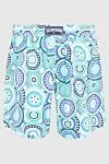 Blue men's beach shorts made of cotton and polyamide Vilebrequin - fantasy pattern. two side pockets, one back pocket. cotton, polyamide. Closure: drawstring. Country of manufacture: Italy. Care: specialized cleaning - photo 6