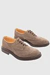 Tricker`s Туфлі чоловічі з замші бежеві - Перфорація. 100% замша. Шнурівка. Внутрішнє оздоблення: замша. Устілка: Шкіра. Висота підборів: 2,5см. Інші матеріали. Країна виробник: Італія. Догляд: спеціалізоване чищення - фото 3