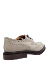Туфлі чоловічі з замші сірі Tricker`s - Перфорація. 100% замша. Шнурівка. Внутрішнє оздоблення: замша. Устілка: Шкіра. Висота підборів: 2,5см. Інші матеріали. Країна виробник: Італія. Догляд: спеціалізоване чищення - фото 4