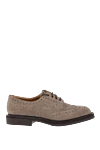Tricker`s Туфлі чоловічі з замші бежеві - Перфорація. 100% замша. Шнурівка. Внутрішнє оздоблення: замша. Устілка: Шкіра. Висота підборів: 2,5см. Інші матеріали. Країна виробник: Італія. Догляд: спеціалізоване чищення - фото 1