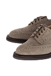 Туфлі чоловічі з замші бежеві Tricker`s - Перфорація. 100% замша. Шнурівка. Внутрішнє оздоблення: замша. Устілка: Шкіра. Висота підборів: 2,5см. Інші матеріали. Країна виробник: Італія. Догляд: спеціалізоване чищення - фото 4